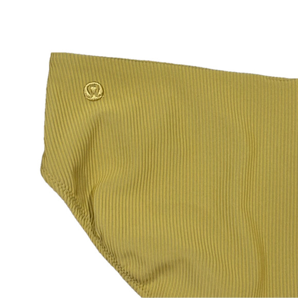 Lululemon Clear waters mid Rise bikini bathing suit bottom embroidered gold - Picture 5 of 9